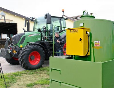 Jednoplášťová ležatá nádrž so záchytnou nádržou 110% objemu 1300-20000 litrov