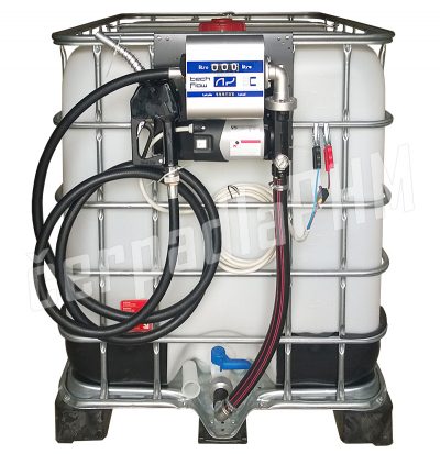 Nádrž IBC 600 litrov+ výdajná zostava WALLTECH 60l/min - 12V